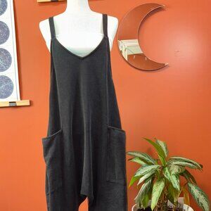 Casual Mineral Washed French Terry Jumpsuit